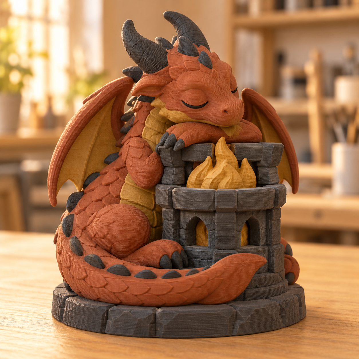 Figura 3D Dragón de las Brasas