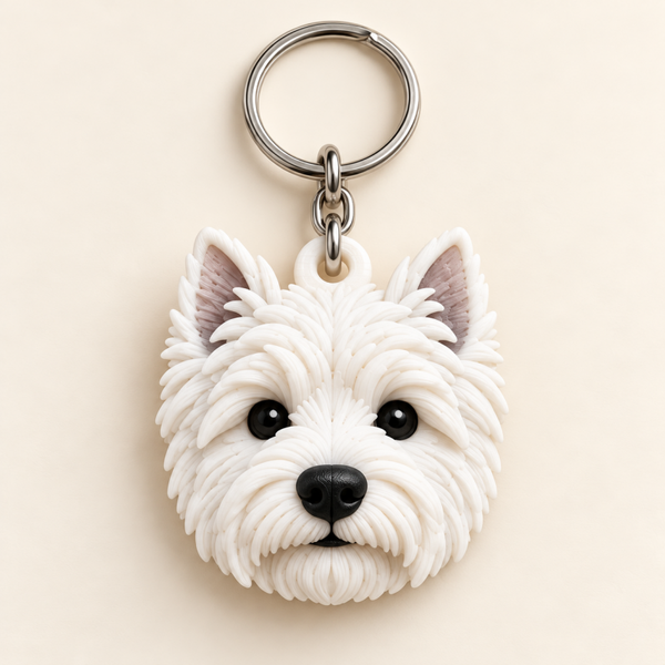Llavero Westie 3D