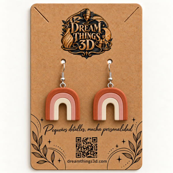 Pendientes Arco bohemio 3D – Pareja