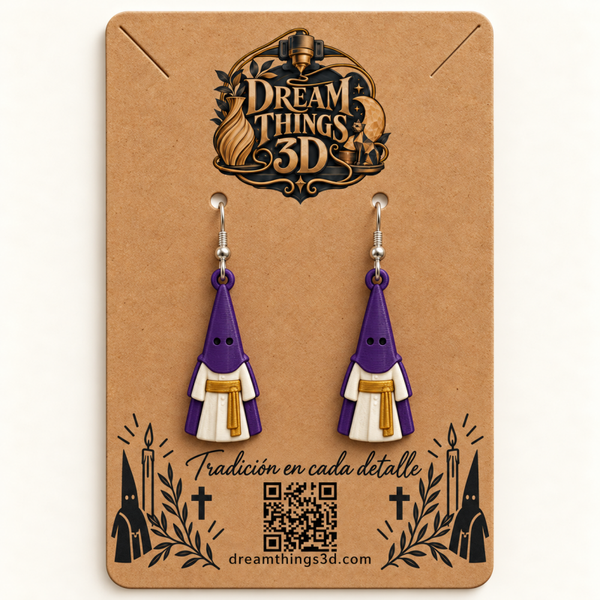 Pendientes Papón personalizado 3D – Pareja