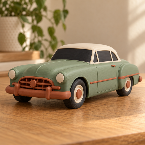 Coche Clásico Época 3D Personalizado