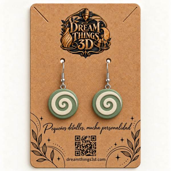 Pendientes Espiral elegante 3D – Pareja