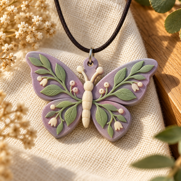 Colgante Mariposa Botánica 3D