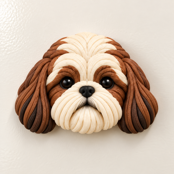 Imán Shih Tzu 3D – Nombre opcional