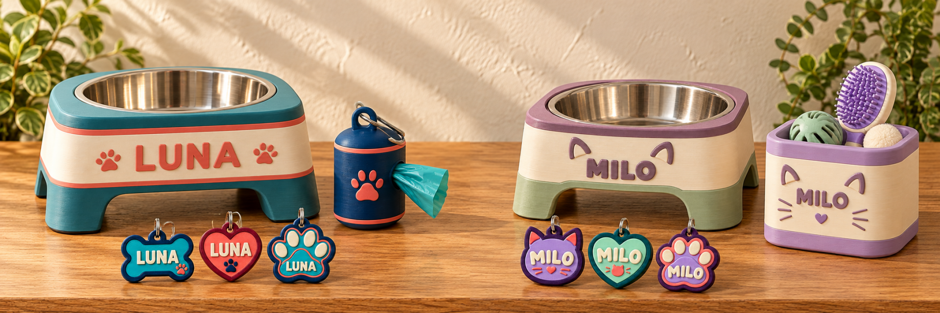 Chapitas y accesorios personalizados para perros y gatos