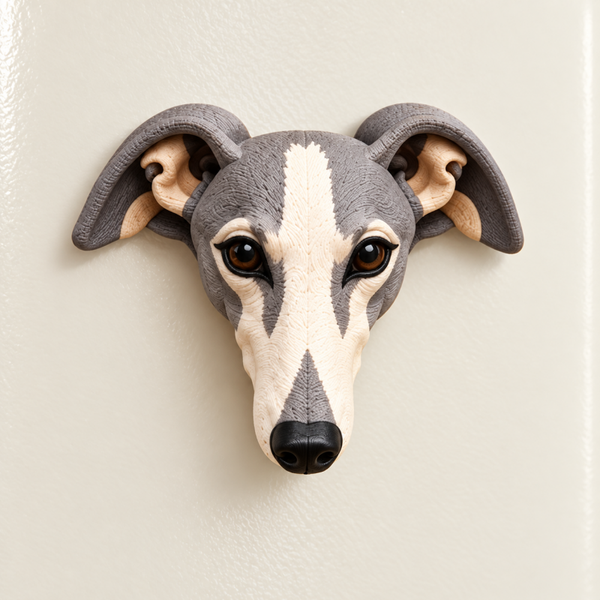 Imán Galgo español 3D – Nombre opcional