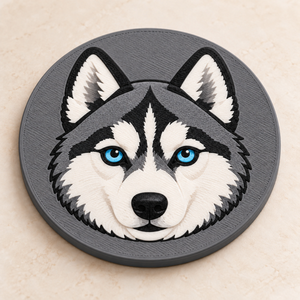 Posavasos Husky 3D