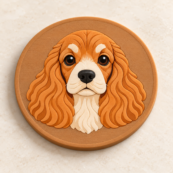 Posavasos Cocker spaniel 3D