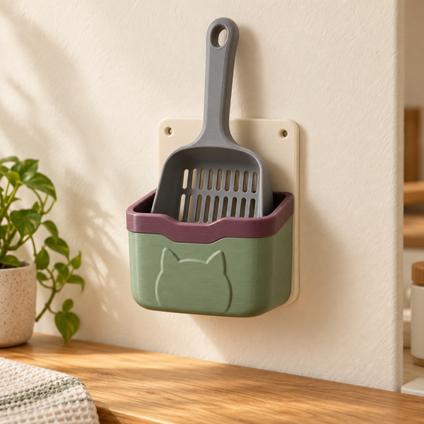 Soporte de pared para palita de arenero