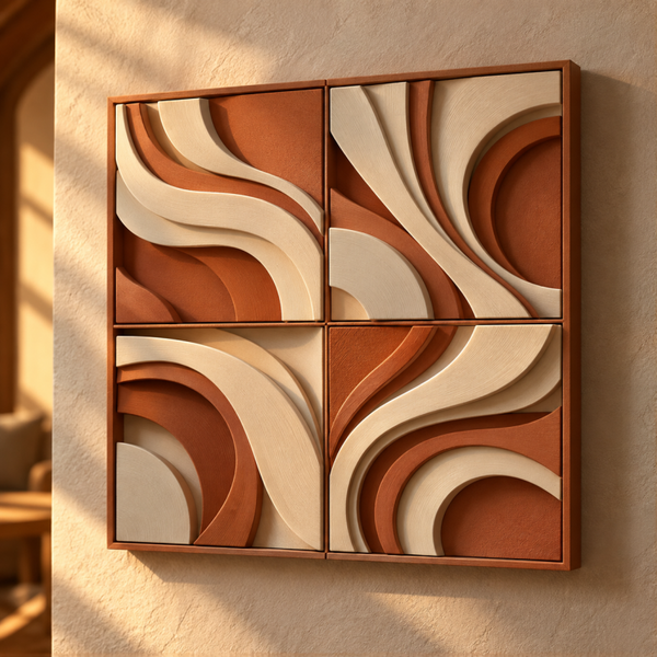 Panel de Pared Ondas Entrelazadas 3D Personalizado