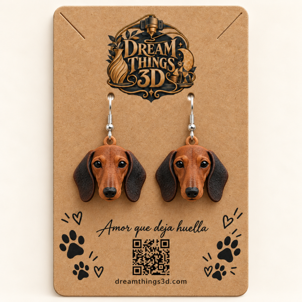 Pendientes Teckel 3D – Pareja