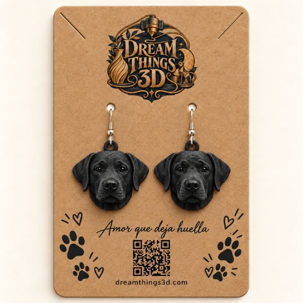 Pendientes Labrador 3D – Pareja