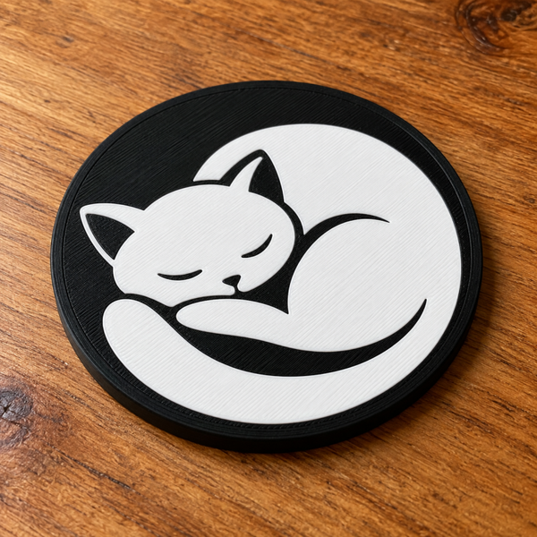 Posavasos Gato Dormido 3D