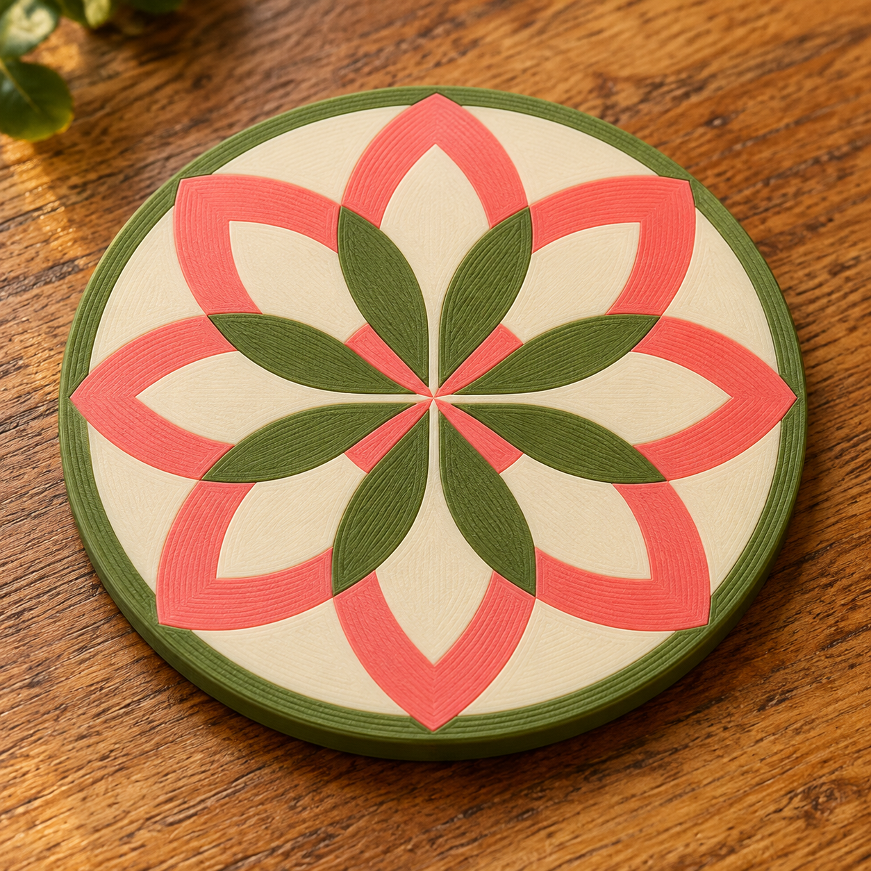 Posavasos Flor Geométrica 3D
