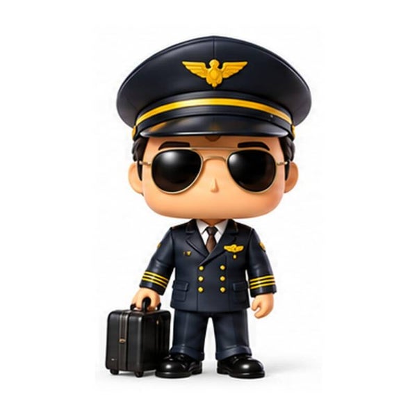 Figura 3D Piloto/a de avión – Hombre o Mujer
