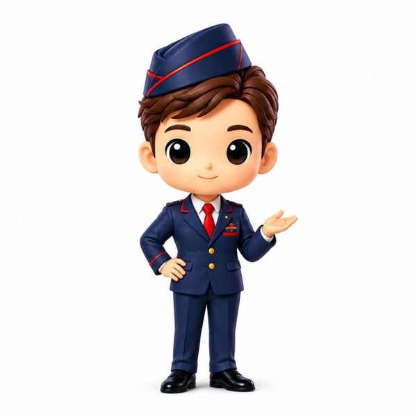 Figura 3D Azafato/a de Vuelo (TCP) – Hombre o Mujer