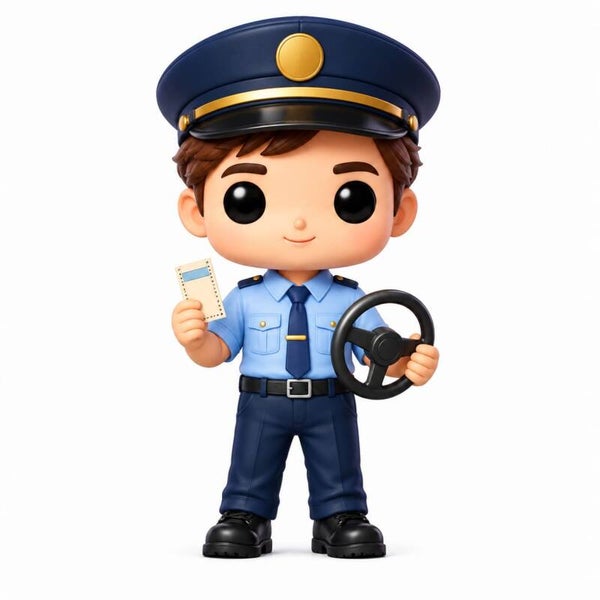 Figura 3D Conductor/a de Autobús – Hombre o Mujer