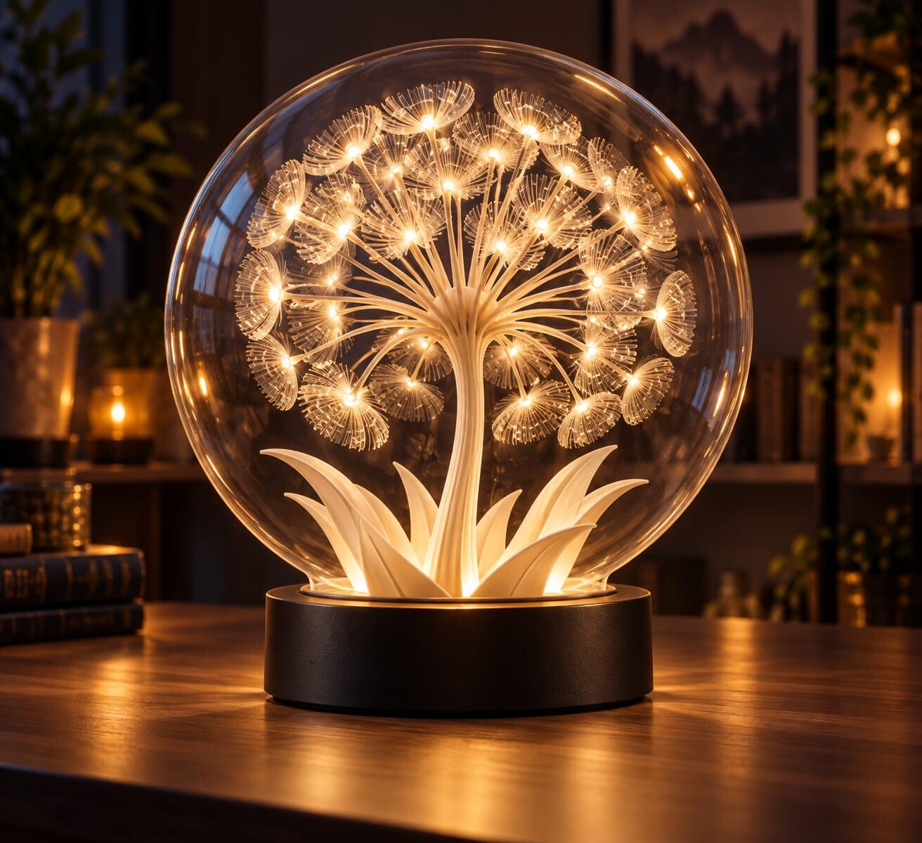 Lámpara 3D Diente de León Eterno