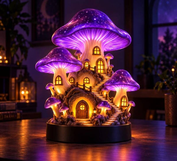 Lámpara 3D Jardín de Hongos Encantados