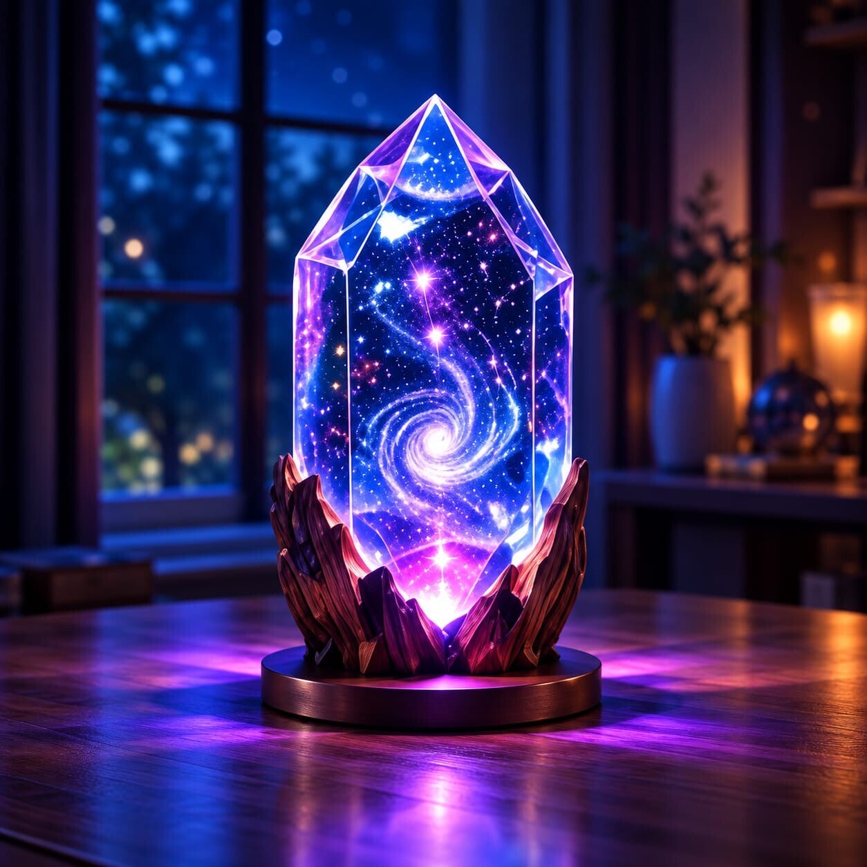 Lámpara 3D Corazón de Amatista