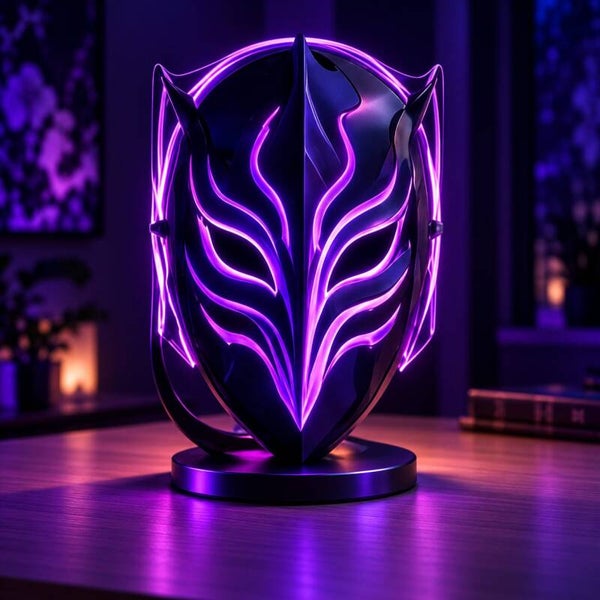 Lámpara 3D Máscara Felina Tribal