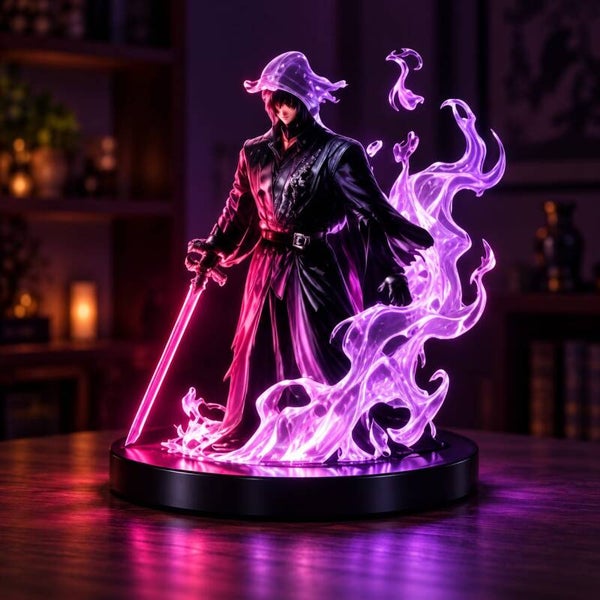 Lámpara 3D Guardián Ecuestre Violeta