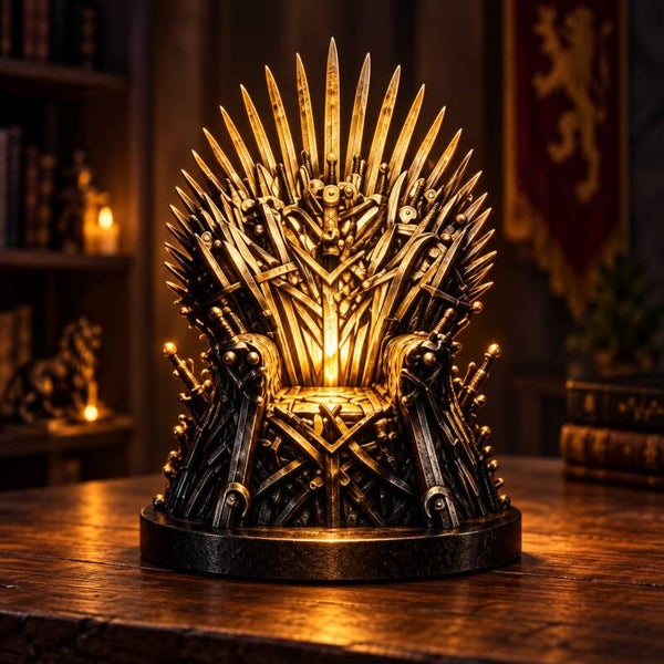Lámpara 3D Trono del Reino Dorado