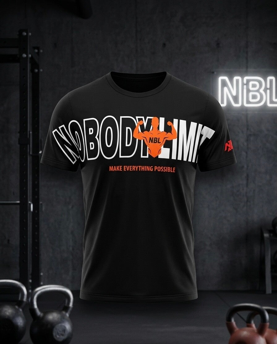 NBL Iron Silhouette Heavy-Flock Tee