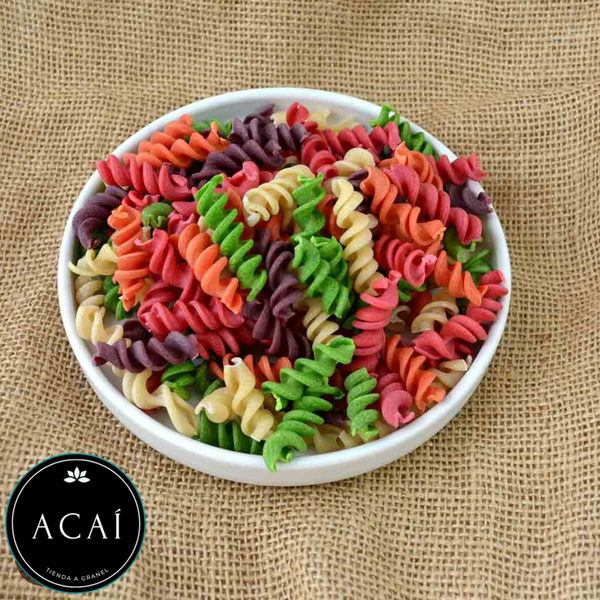 Pasta fusilli de vegetales