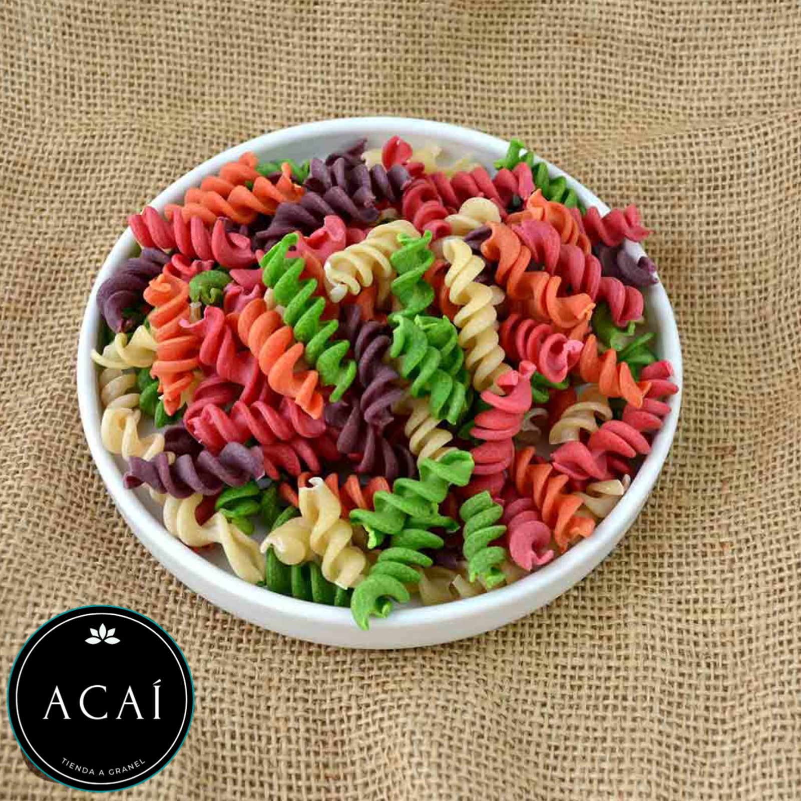 Pasta fusilli de vegetales