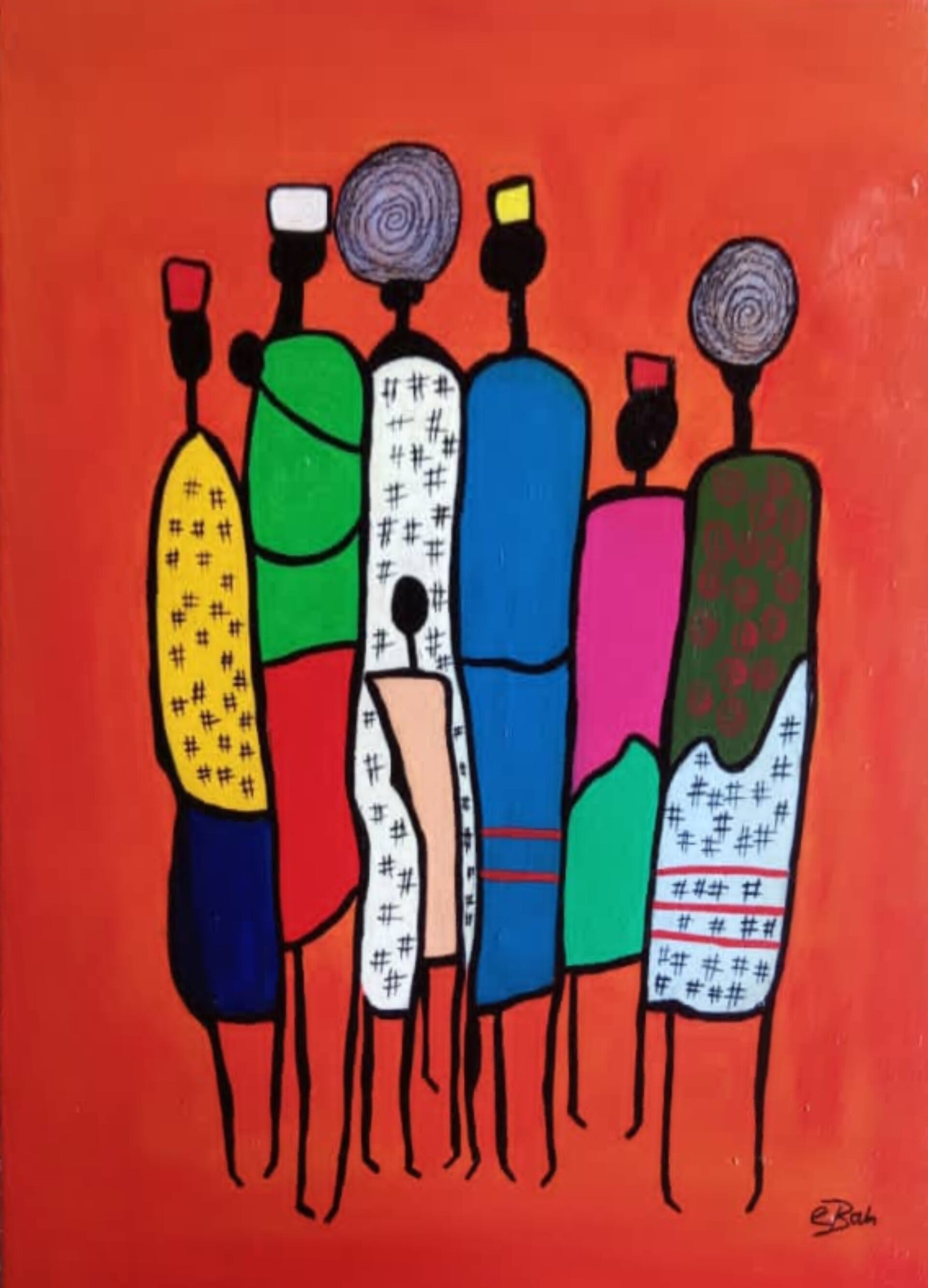 Village Life ( 40 x 50 )  -  Price:  7.800D / 90€ / 78£ / 108$