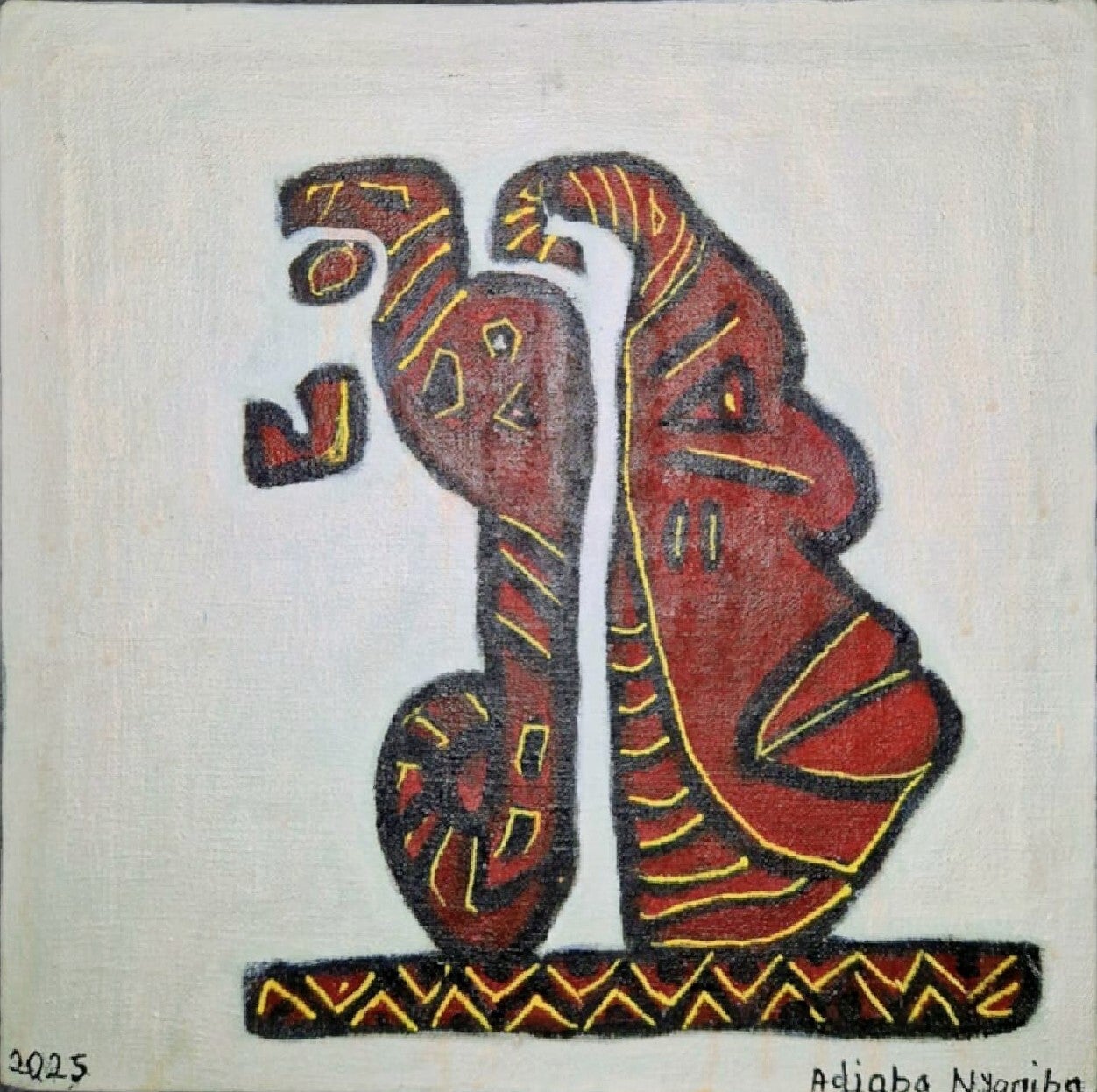 Praise Singer with guitar - 33 x 34cm - Price: