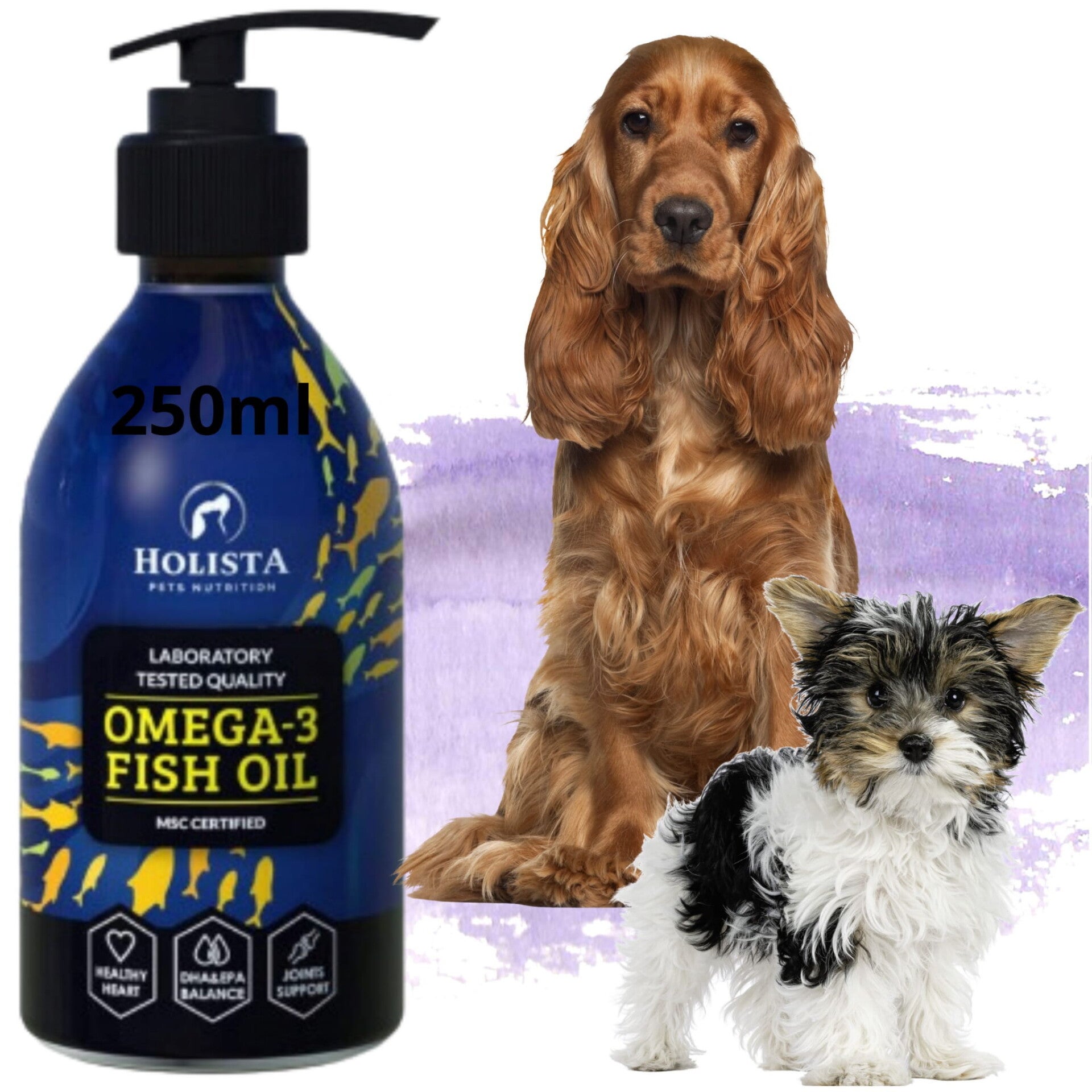 Holista Omega 3 Fish Oil – natural marine fish oil for dogs and cats 250 ml