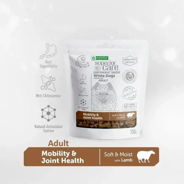 Superior Care Adult Dog Snacks to Support Mobility & Joint Health with Lamb 150g