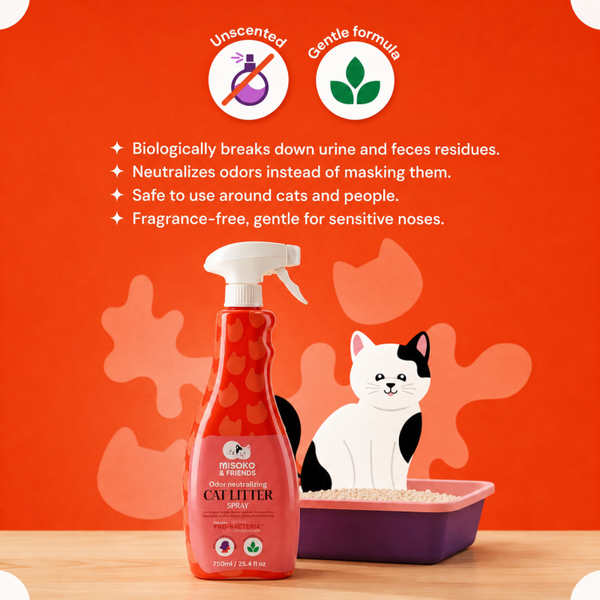 Misoko & Friends cat litter odor and stain remover