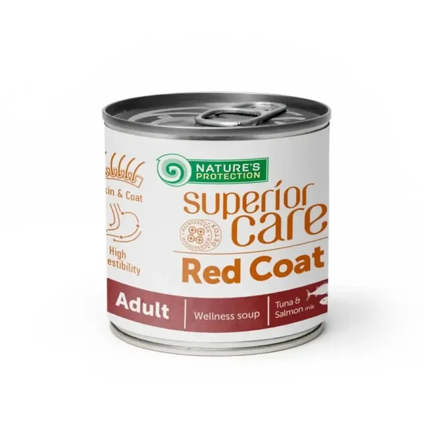 Red coat complementary feed – soup for adult dogs of all breeds with salmon and tuna