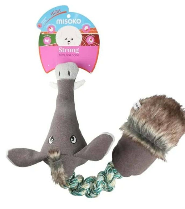 MISOKO STRONG Stretchy Plush Dog Toy - Wild Boar, 40 cm.