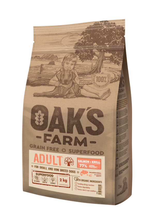 Adult Salmon with Krill Small-Mini Breeds Dry food for adult small breed dogs with salmon and krill