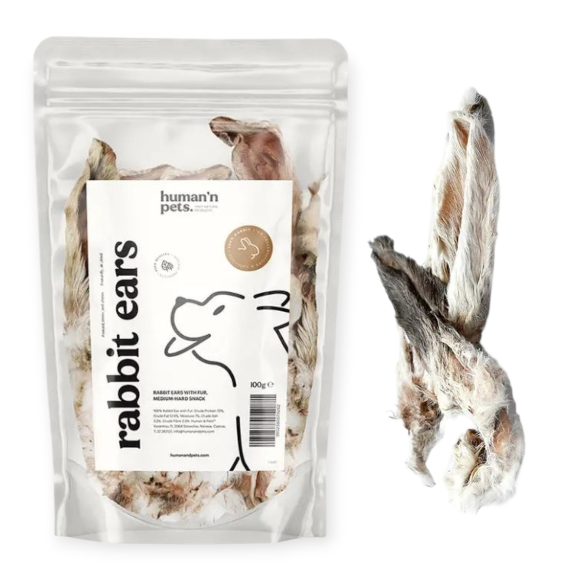 Rabbit Ears with Fur  100g