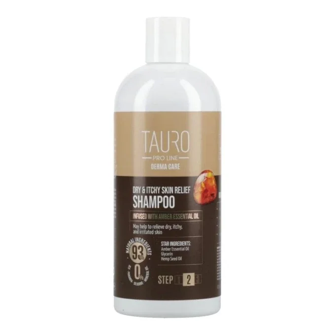 TAURO PRO LINE Derma Care Dry & Itchy Skin Relief Shampoo for dogs and cats, relieving dry and itchy skin shampoo for dogs and cats