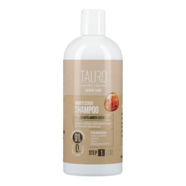 TAURO PRO LINE Derma Care Amber Scrub Shampoo for dogs and cats, exfoliating shampoo for dogs and cats