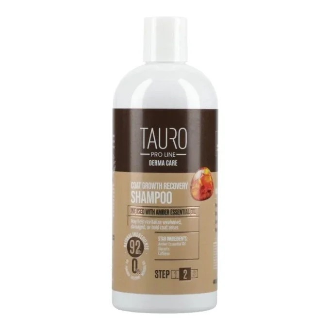 TAURO PRO LINE Derma Care Coat Growth Recovery Shampoo for dogs and cats, promoting coat growth shampoo for dogs and cats