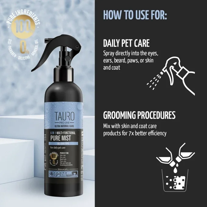TAURO PRO LINE Ultra Natural Care 6in1 Pure Mist, multifunctional product for daily body care