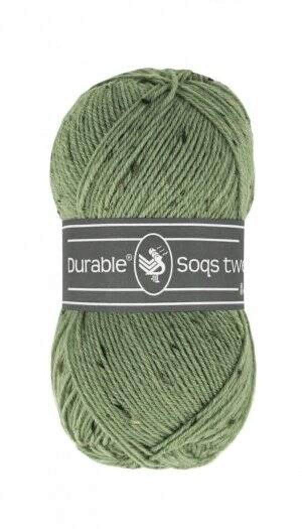 Durable Soqs: Tweed 424 Saxon-Green