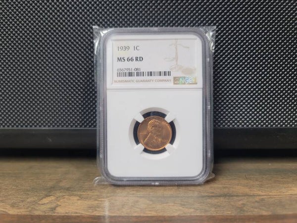 1939 Wheat Penny MS 66 RD