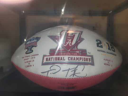 Alabama Crimson Tide National Championship Football Signed by Tua Tagovailoa