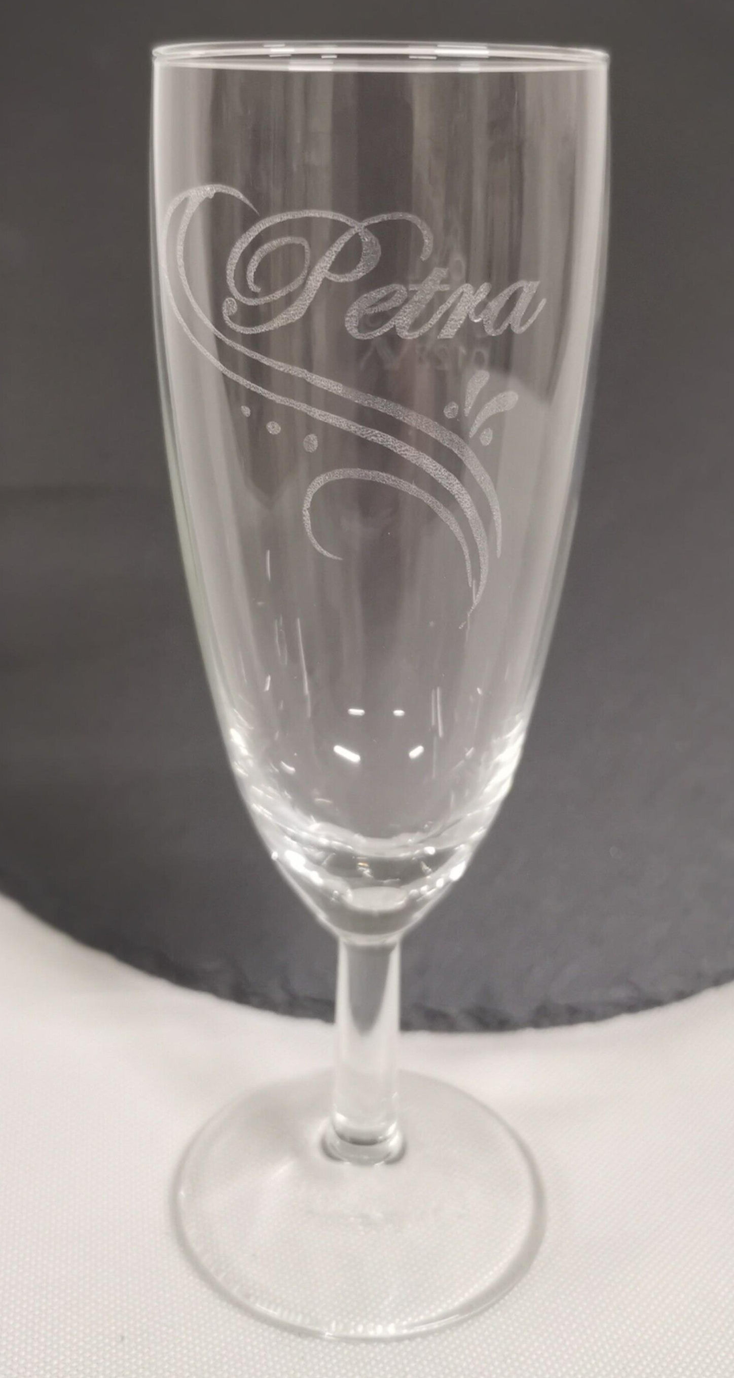 Sektglas 0,1l kurzstiel mit Wunschtext oder Wunschmotiv