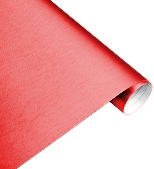 Wrapfolie Brushed Aluminium Rood