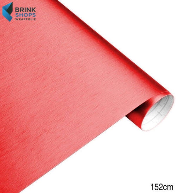 Wrapfolie Brushed Aluminium Rood