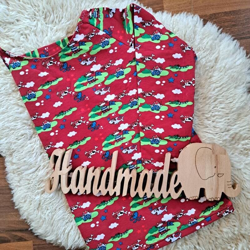 💚 Jungen Langarm Shirt Gr. 134 140 rot Piraten